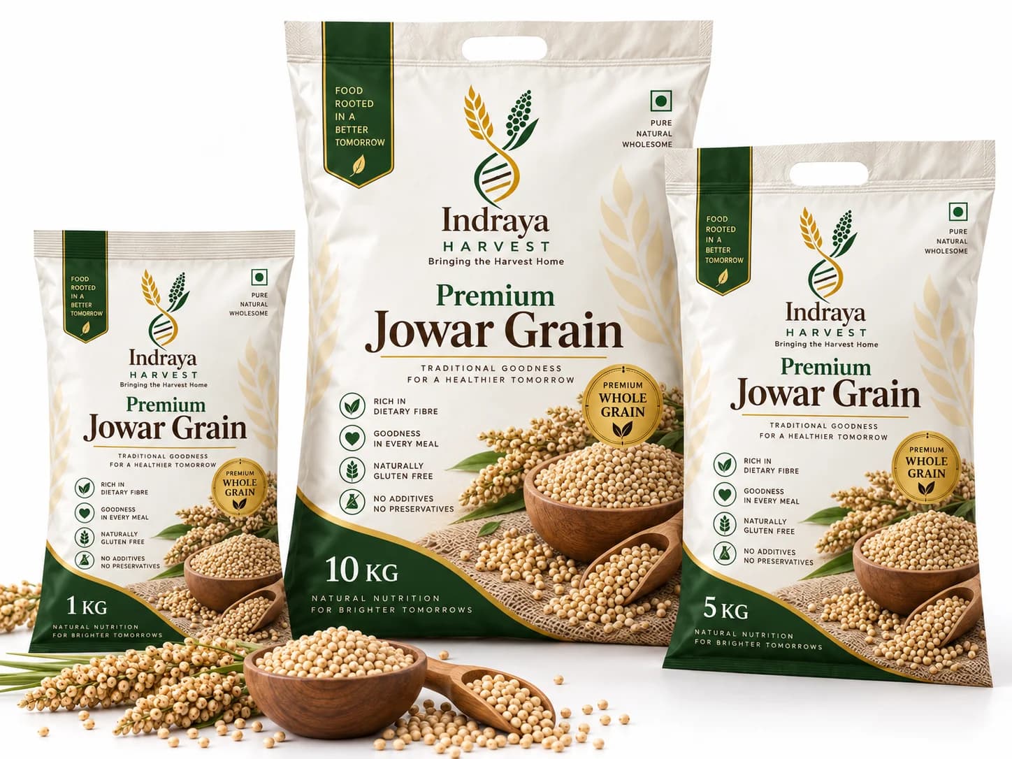 Premium Jowar Grain in 1 kg, 5 kg, 10 kg packs